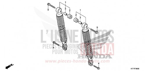 REAR CUSHION SH125ADH de 2017